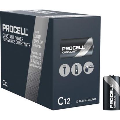 Picture of Duracell Procell Alkaline C Batteries - For Multipurpose - C - 7000 mAh - 1.5 V DC - 12 / Box