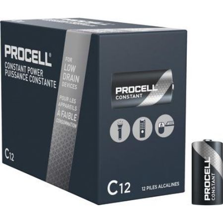 Picture of Duracell Procell Alkaline C Batteries - For Multipurpose - C - 7000 mAh - 1.5 V DC - 12 / Box quantity of 1